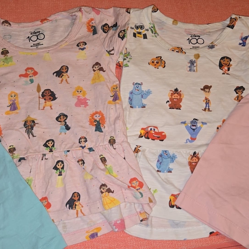 Disney Kids Pajamas - Pink and White